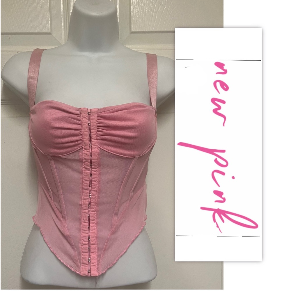 New Pink Pink Corset Top